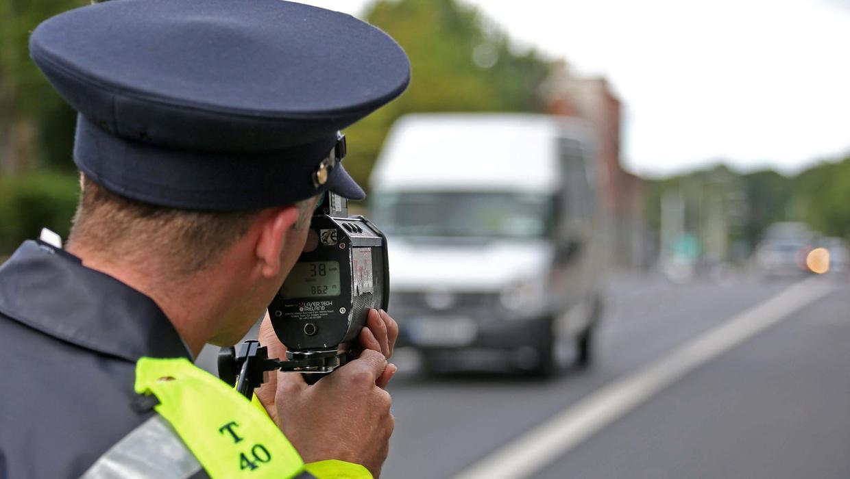 Garda%20National%20Slow%20Down%20Day...280815%20Sgt.%20Darren%20McCarthy%20at%20a%20speed%20check%20on%20Conyngham%20Road%20Dublin%20this%20morning%20for%20Nartional%20Slow%20Down%20Day%20where%20Gardai%20will%20conduct%20a